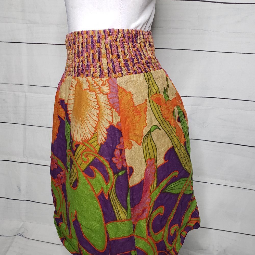 Free People floral abstract skirt XS linen - Picture 2 of 5